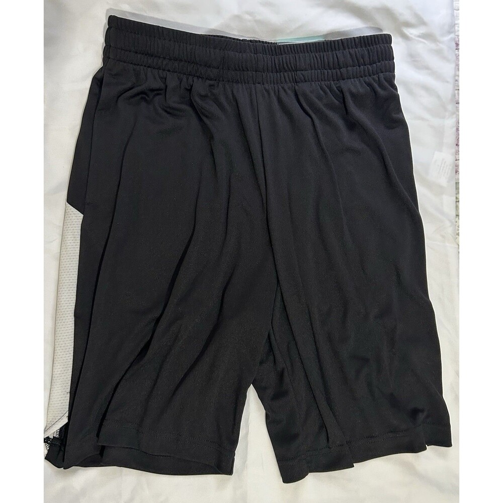 Tek Gear Dry Tek Men's Size S Black/White Mesh Athletic Shorts 9" Drawstring